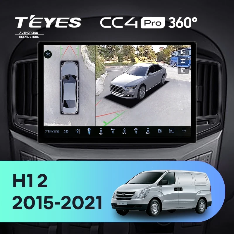 Штатная магнитола Teyes CC4 Pro 360 8/128 Hyundai H1 2 (2015-2021) F2 (13")
