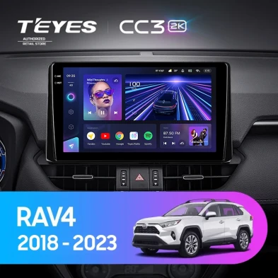 Штатная магнитола Teyes CC3 2K 4/32 Toyota RAV4 5 XA50 (2018-2023) F2 Тип-B