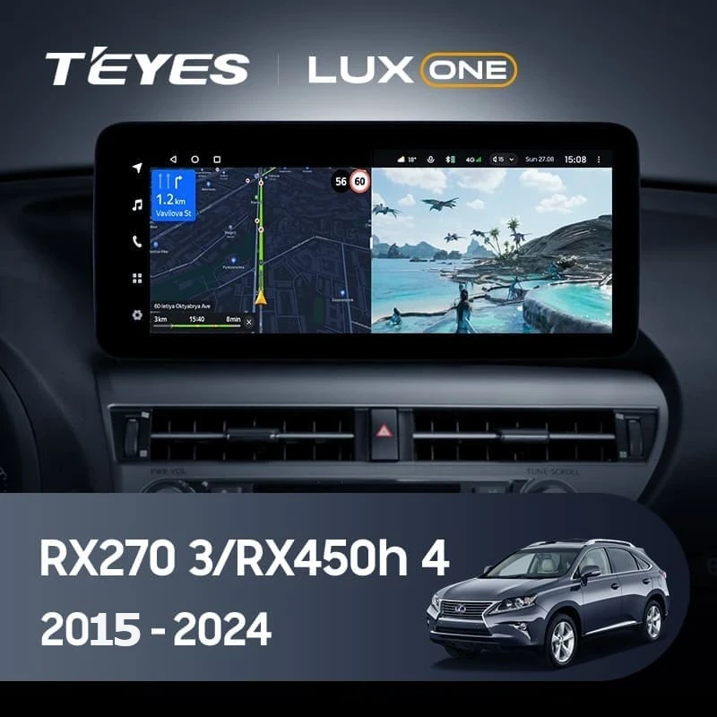 Штатная магнитола Teyes LUX ONE 4/64 Lexus RX450h 4 AL20 (2015-2024) Тип-A