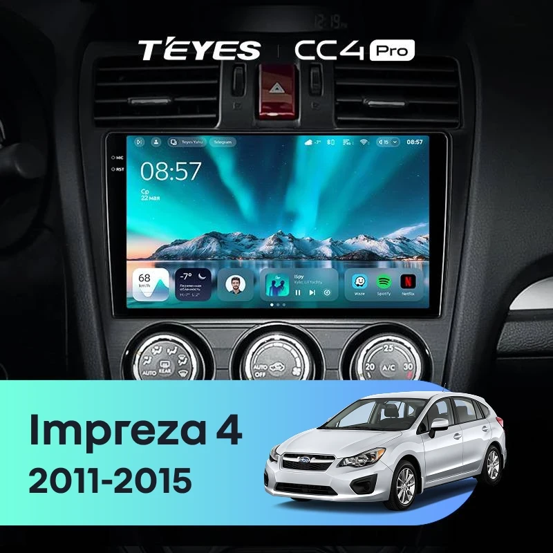 Штатная магнитола Teyes CC4 Pro 12/256 Subaru Impreza 4 (2011-2015) Тип-A