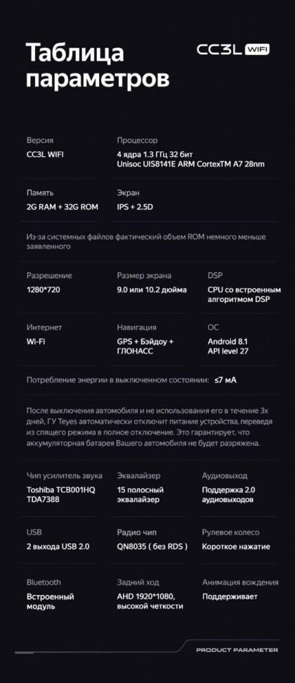 Штатная магнитола Teyes CC3L WiFi 2/32 Renault Arkana (2019-2021) F2