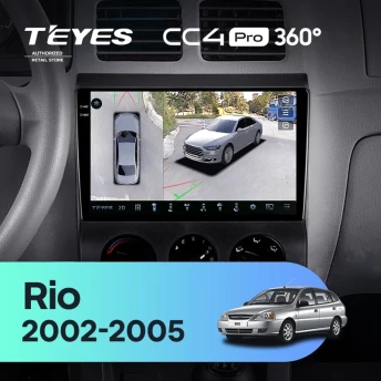 Штатная магнитола Teyes CC4 Pro 360 12/256 Kia Rio 1 (2002-2005)