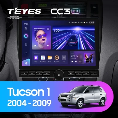 Штатная магнитола Teyes CC3 2K 6/128 Hyundai Tucson 1 (2004-2009) F2 (13" с кнопками)