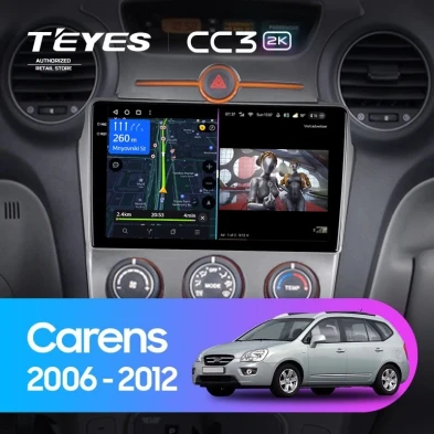 Штатная магнитола Teyes CC3 2K 360 6/128 Kia Carens UN (2006-2012) F1