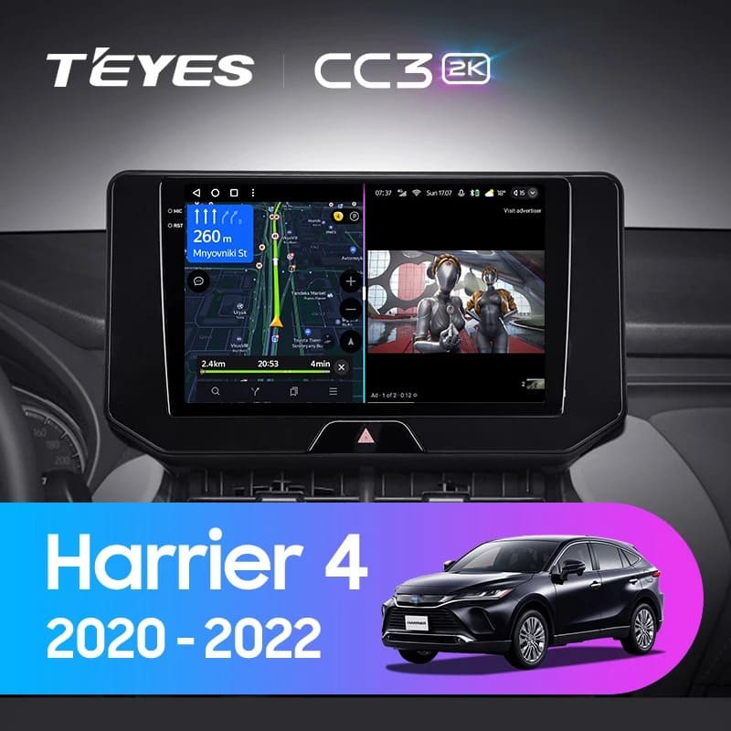 Штатная магнитола Teyes CC3 2K 360 6/128 Toyota Harrier 4 XU80 (2020-2022)