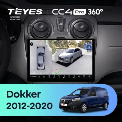 Штатная магнитола Teyes CC4 Pro 360 12/256 Renault Dokker (2012-2020) (11")