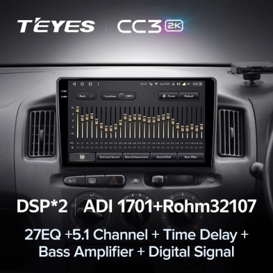 Штатная магнитола Teyes CC3 2K 360 6/128 Toyota Probox XP50 XP160 (2002-2014) Правый руль